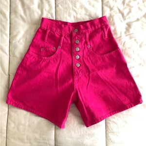 Vintage Nada Nuff High Waisted Jean Shorts Pink Size 5 (see Description re Size)